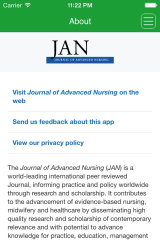 Journal of Advanced Nursing screenshot 3