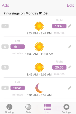 Baby nursing tracker - Amme screenshot 4