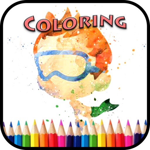 Preschool Coloring Educational Game For Bubble Guppies Edition Icon