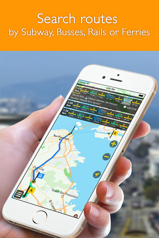 San Francisco offline map with public transport route planner for my journey screenshot 2