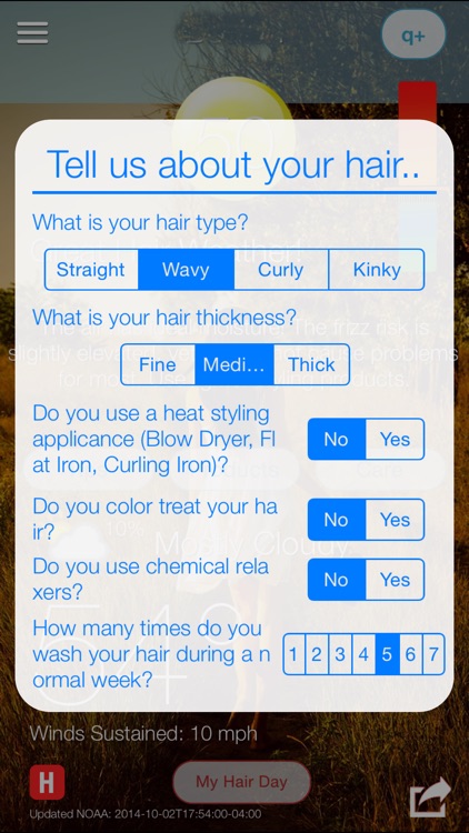 My Hair Weather - Personalized Frizz Forecast
