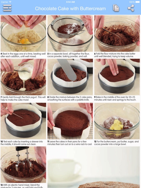 Cake Recipes - Step by Step Cookbook for iPad