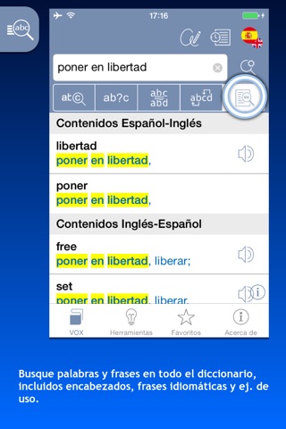 Diccionario Advanced English-Spanish/Español-Inglés VOX screenshot 2