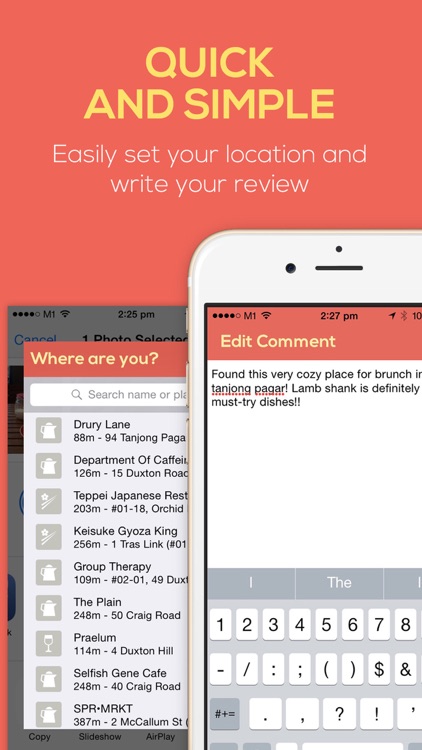 HungerSnap - Eat First, Post Later! A Foursquare extension to leave reviews screenshot-3