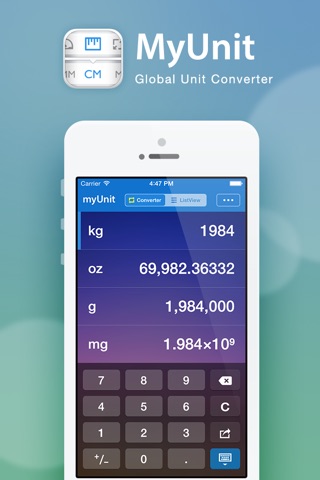 myUnit · Global Unit Converter screenshot 4