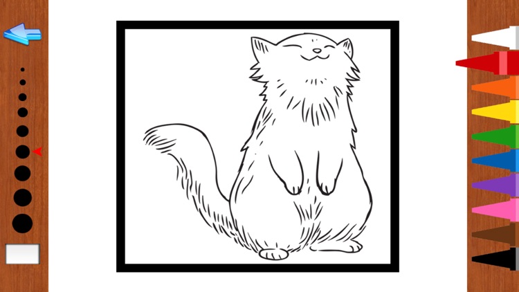 Free Kids Coloring Book - Sketch Cute Cat Learning for Fun