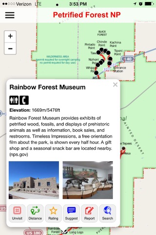 Petrified Forest National Park POI Map screenshot 3