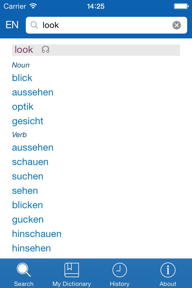 German <> English Dictionary + Vocabulary trainer screenshot 2
