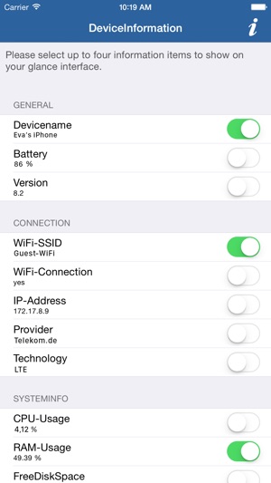 Connected Device Information