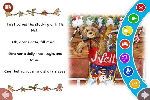 Up On The Housetop - Read along interactive Christmas eBook, songbook for kids, parents and teacher screenshot 4
