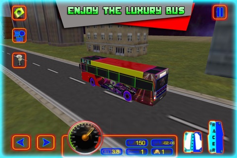 Neon Party Bus Simulator screenshot 3