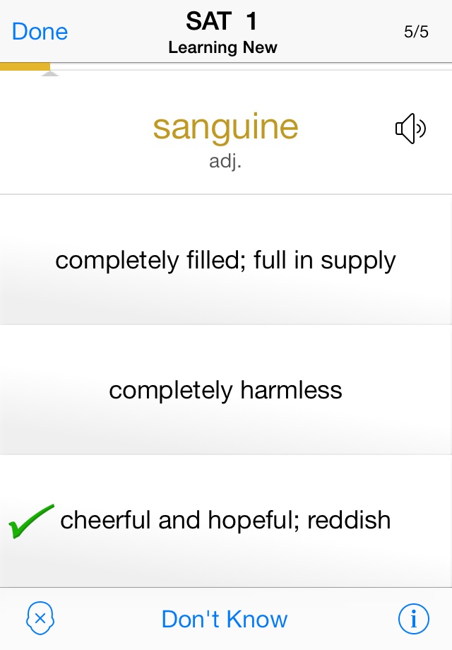 Knowji SAT Top 500 Audio Visual Vocabulary Flashcards with Spaced Repetition screenshot 3
