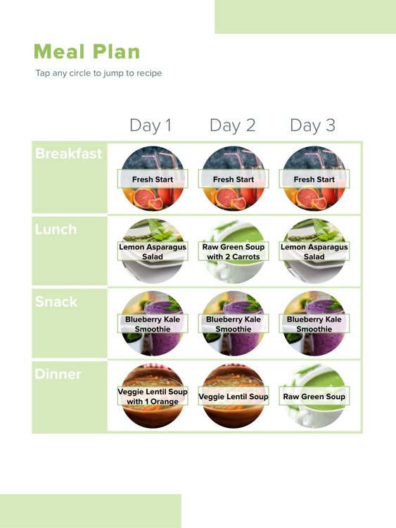 3 Day Cleanse Meal Plan