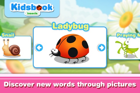 KidsBook: Insects - Interactive HD Flash Card Game Design for Kids screenshot 2