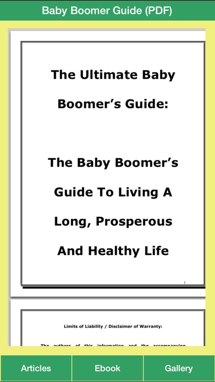 Baby Boomer Guide - The Baby Boomer's Guide To Living A Long & Healthy Life
