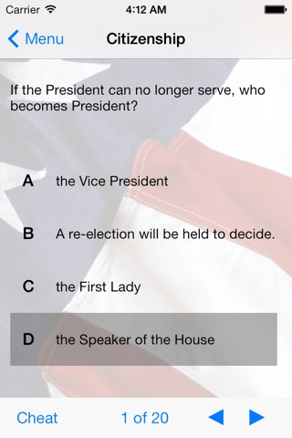 U.S. Citizenship Test screenshot 2