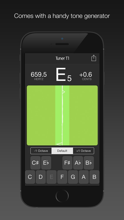 Tuner T1 – Tune any musical instrument (guitar, ukulele, violin, viola, bass, cello and more). screenshot-3
