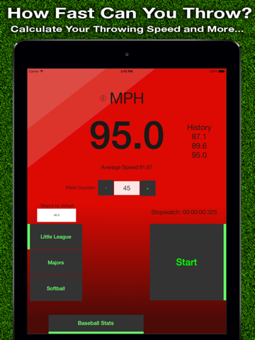 Baseball Pitch Speed - Radar Gun screenshot