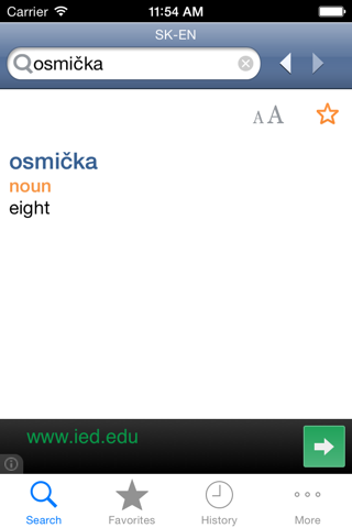 Slovak<>English Dictionary screenshot 2