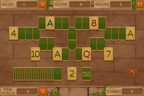 Ancient Jungle Treasures Triple Peak Pyramid Solitaire Variations screenshot 2