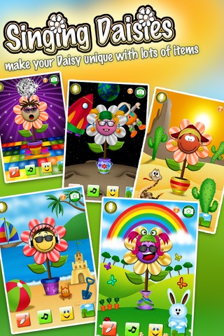 Singing Daisies - a dress up and make up games for kids screenshot 2