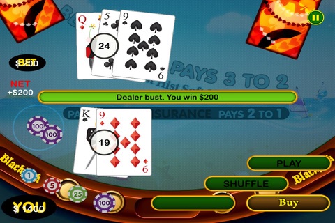 777 Lucky Beach Party Heaven Xtreme Casino Games - Play Big Gold Fish Blackjack Blitz Free screenshot 2