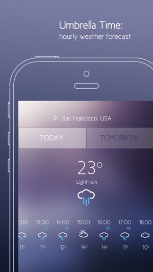 Umbrella Time: Rain Notification and Hourly Weather Forecast(圖1)-速報App