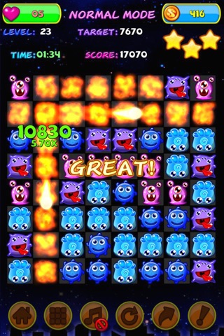 Cute Monster Swipe screenshot 3