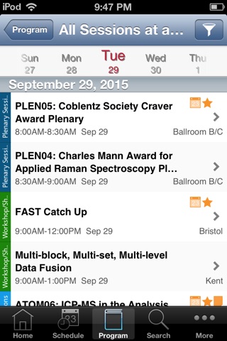 FACSS SciX 2015 screenshot 4