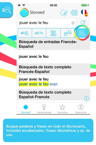 French <-> Spanish Slovoed Classic talking dictionary screenshot 2
