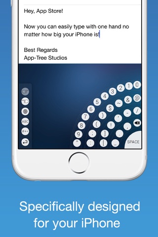 Handy - The One-Hand Keyboard for iPhone 6 and 6 Plus Quick & Easy 1 Handed Typing screenshot 2