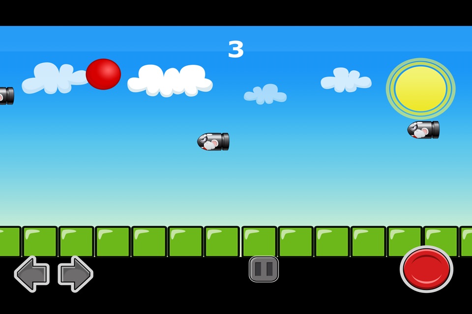 A Red Ball Bullet Escape! - Avoid Bouncing Spikes screenshot 2