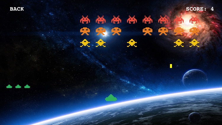 Arcade Defender : classic retro game with deep space shooting aliens