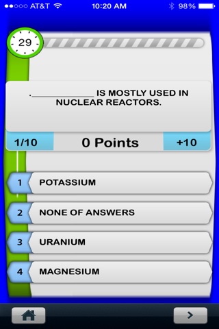 ScienceChemistryPeriodicTableElementsQuiz screenshot 2