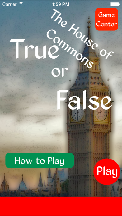 How to cancel & delete True or False - The House of Commons Trivia Quiz from iphone & ipad 1