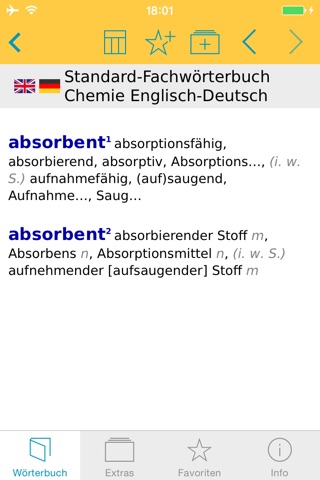 Chemie Englisch<->Deutsch Fachwörterbuch Standard screenshot 4