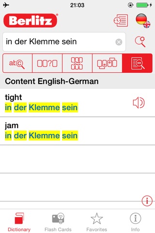 German <-> English Berlitz Basic Talking Dictionary screenshot 3