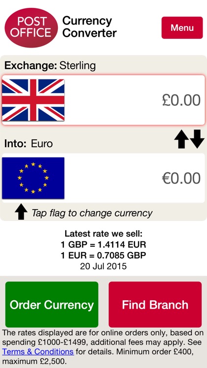 Post Office Currency Converter