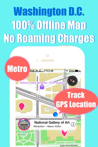 Washington DC travel guide and offline city map, Beetletrip Augmented Reality Washington D.C. Metro Train and Walks screenshot 4