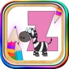 Magic paint ABC: learning game for children to learn the alphabet letters and to color the alphabet