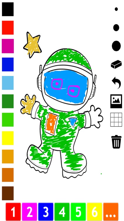 An Outer Space Coloring Book for Children: Learn to color astronaut, alien and ufo