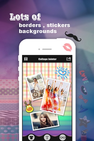 Collage Jointer HD - Photo Editor to add art text, frame, border & sticker on pic FREE screenshot 3