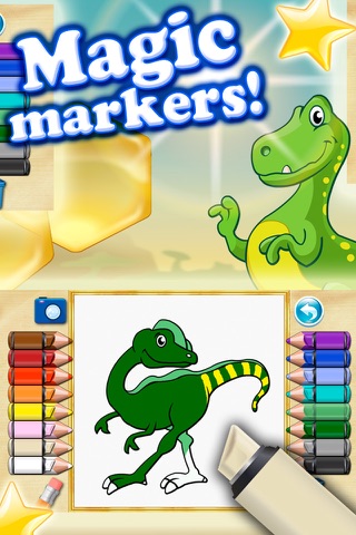 Coloring books for toddlers Deluxe - Colorize jurassic dinosaurs and stone age animals screenshot 3