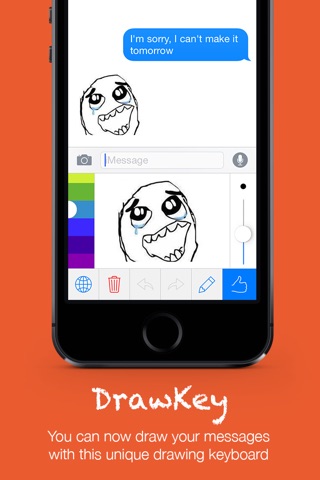 DrawKey drawing keyboard for iOS8 screenshot 2