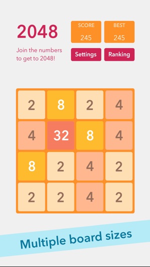 2048 Plus - Multiple board sizes, game t