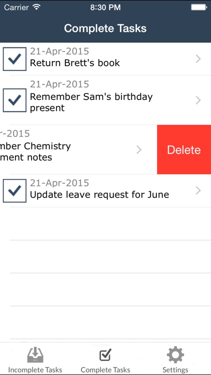 TrackMyTask to-do list for Evernote