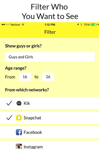 Frenzy - find other snapchat users and kik users screenshot 3