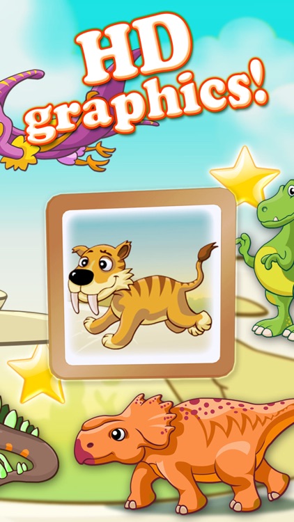 Jurassic dinosaur world pairs puzzle for toddlers and kids screenshot-3