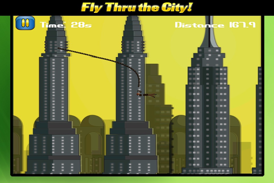 Ninja Fly Hero Swing Adventure - Tight Rope and Rapel Thru Cities Free screenshot 2