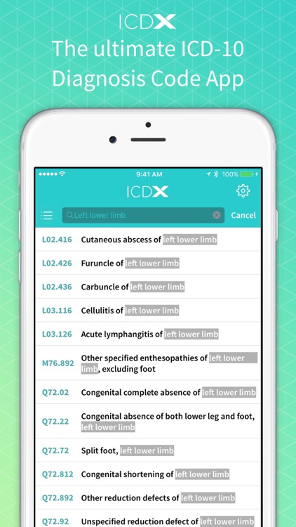 ICD 10 Diagnoses Codes - ICD X screenshot-0
